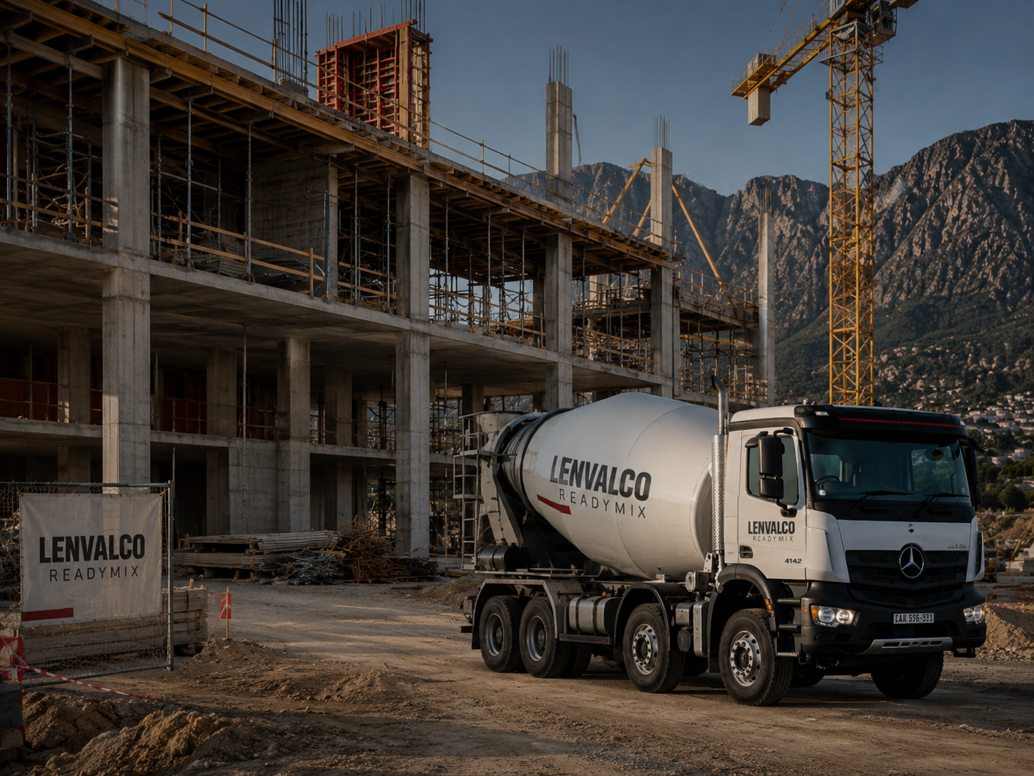 Commercial building concrete framework